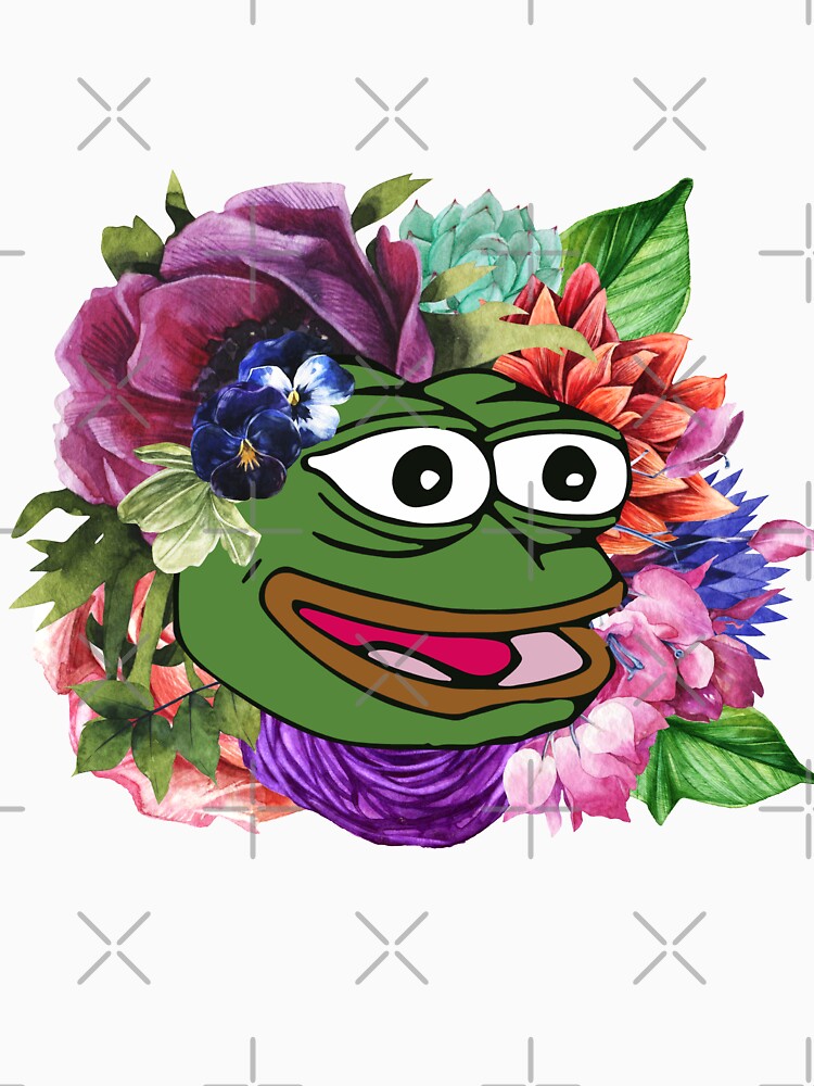 "Floral Pepe the Frog" Women's Relaxed Fit T-Shirt by Harou | Redbubble