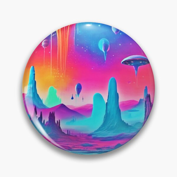 Item preview, Colorful Alien Landscape designed and sold by Health And Fitness Posts e-Store.
