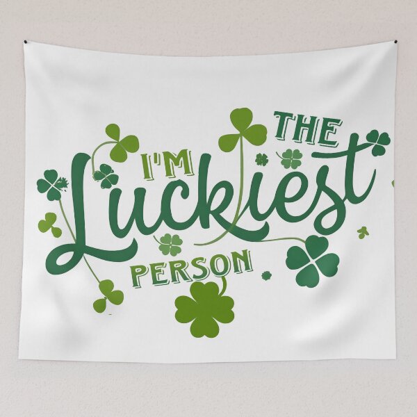 Item preview, Typography "I'm the luckiest Person" designed and sold by Zatch-Bell.