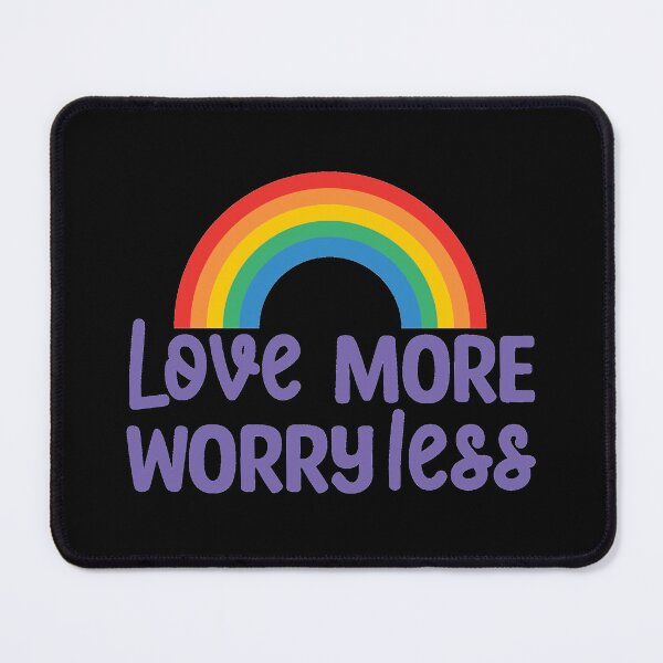 Item preview, Love more worry less rainbow designed and sold by Ingridpd.