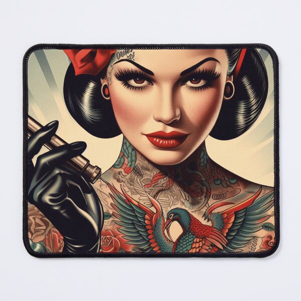 Item preview, Vintage Tattoo Pin-up designed and sold by PulpVintage.
