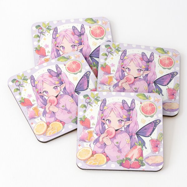 Item preview, Pastel Fruit Butterfly Anime Girl designed and sold by bubblegoth.