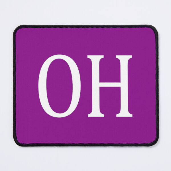 Item preview, OH Initials Monogram Elegant White Letters designed and sold by Jeallan Designs.