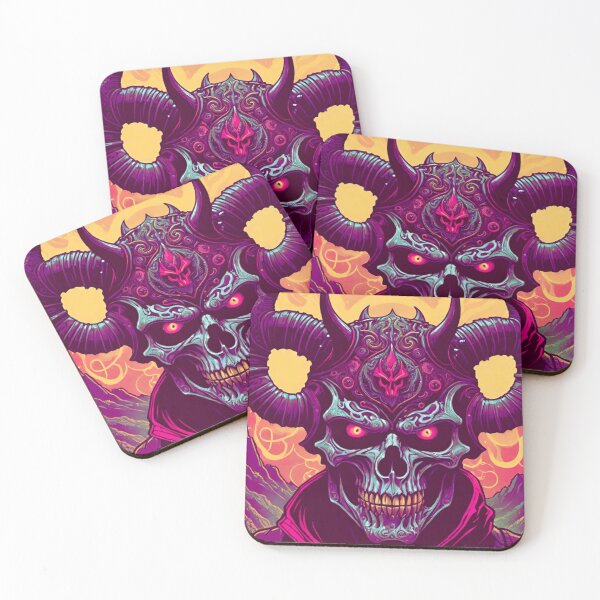 Item preview, Shadowed Sovereign - Purple Demon Skull with Horns designed and sold by GrizzlyCollective.
