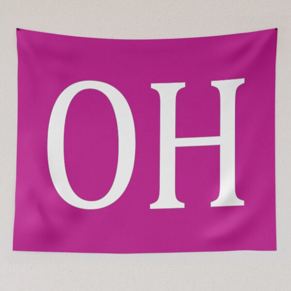 Item preview, OH Initials Monogram Elegant White Letters designed and sold by Jeallan Designs.