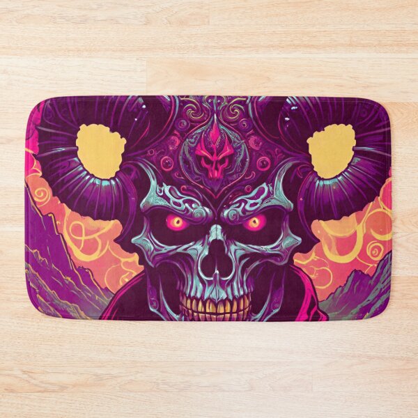 Item preview, Shadowed Sovereign - Purple Demon Skull with Horns designed and sold by GrizzlyCollective.