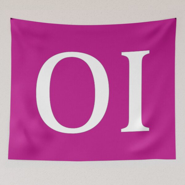 Item preview, OI Initials Monogram Elegant White Letters designed and sold by Jeallan Designs.
