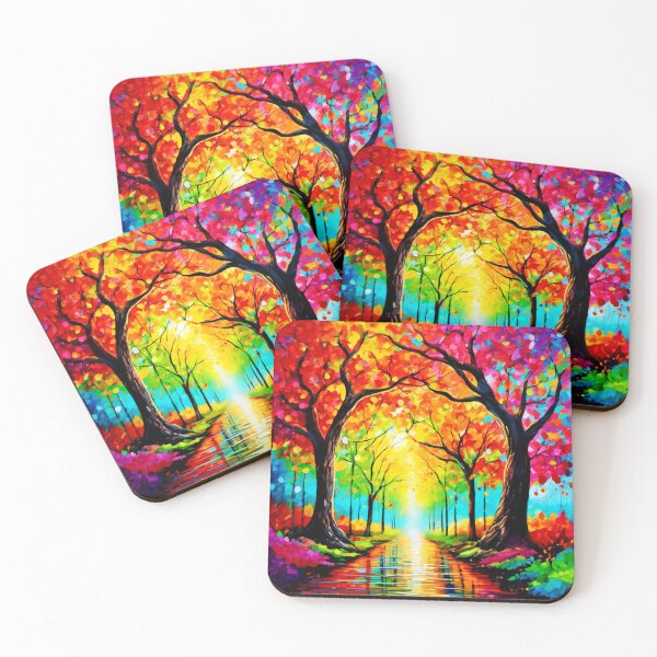 Item preview, Colorful Artistic Trees designed and sold by Health And Fitness Posts e-Store.