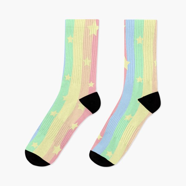 Item preview, Cute Pastel Rainbow Stripes and Stars designed and sold by SpiralBalloon.