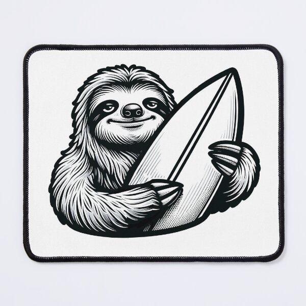 Item preview, surfer sloth designed and sold by landscapeworlds.