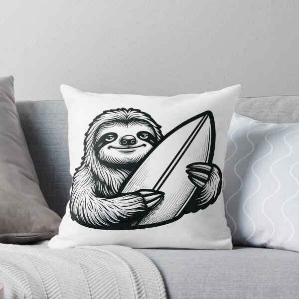 Item preview, surfer sloth designed and sold by landscapeworlds.