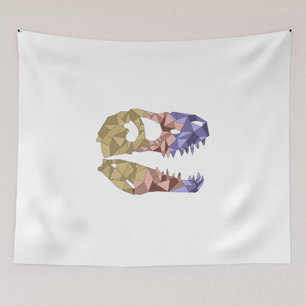 Item preview, SKULL T REX geometric designed and sold by hemp3x.