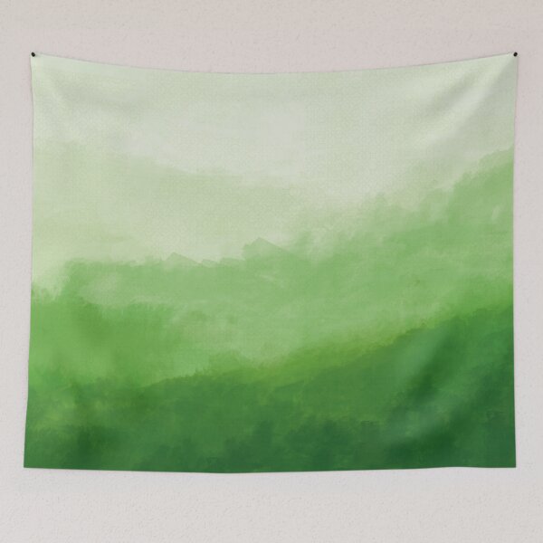 Item preview, Painted Dream mist over green forest hills designed and sold by NoaaDesign.