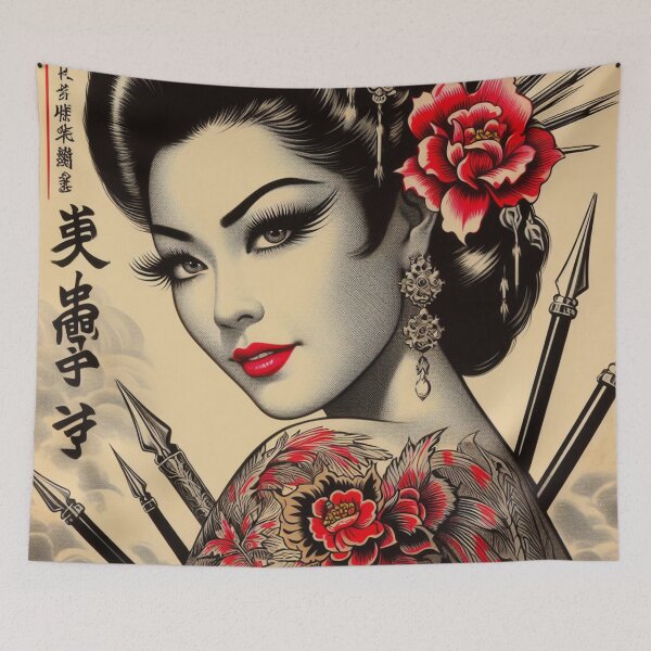 Item preview, Retro Oriental Woman designed and sold by PulpVintage.