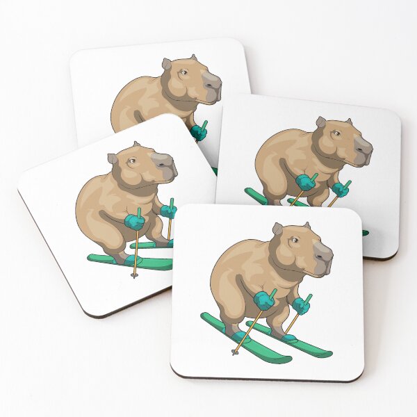 Item preview, Capybara Skier Ski  designed and sold by Snabdesign84.