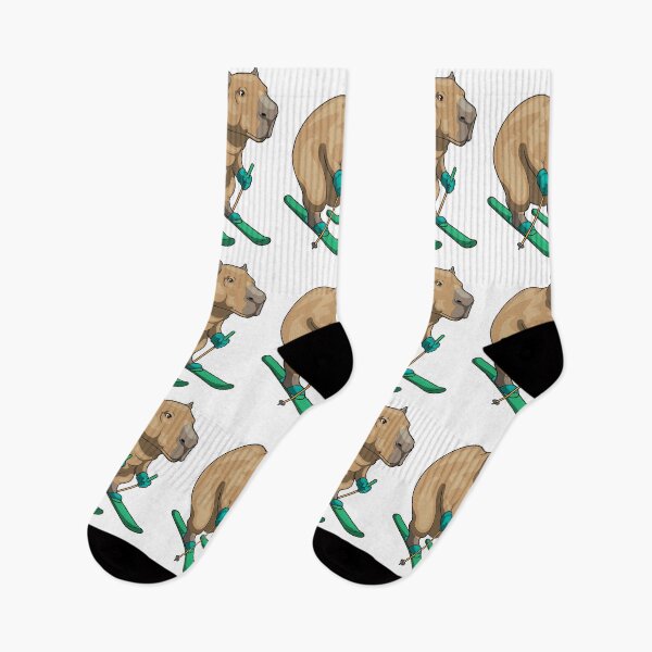 Item preview, Capybara Skier Ski Winter sports designed and sold by Snabdesign84.