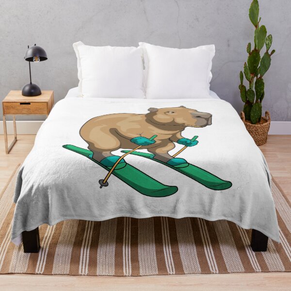 Item preview, Capybara Skier Ski Winter sports designed and sold by Snabdesign84.