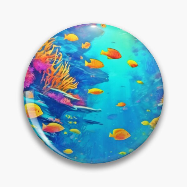 Item preview, Colorful Undersea Scene designed and sold by Health And Fitness Posts e-Store.