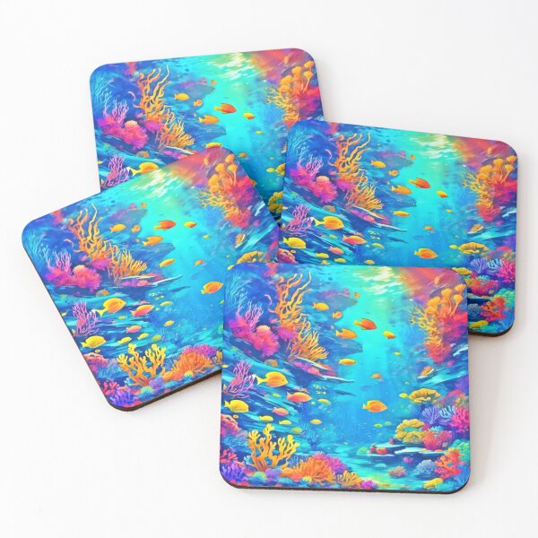 Item preview, Colorful Undersea Scene designed and sold by Health And Fitness Posts e-Store.