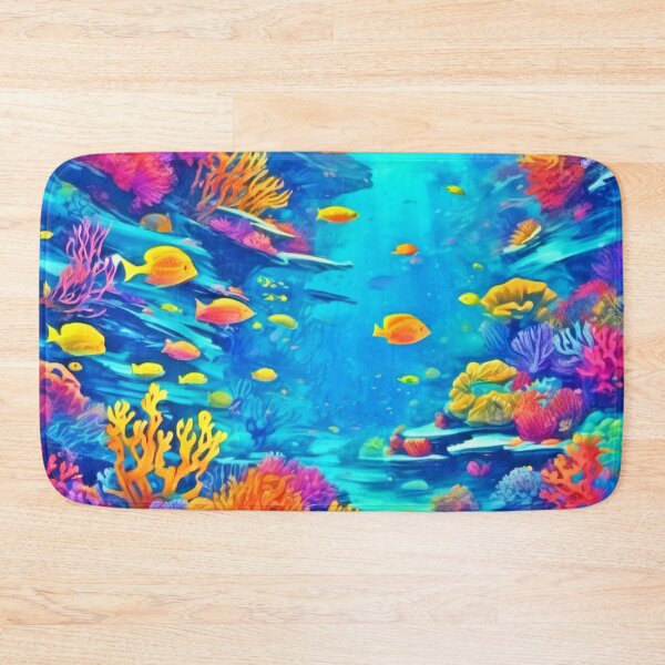 Item preview, Colorful Undersea Scene designed and sold by Health And Fitness Posts e-Store.