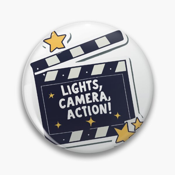Item preview, Lights, Camera, Action! Hollywood Clapperboard Sticker designed and sold by NiftyWrx.