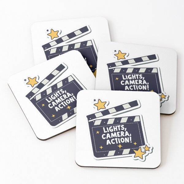 Item preview, Lights, Camera, Action! Hollywood Clapperboard Sticker designed and sold by NiftyWrx.