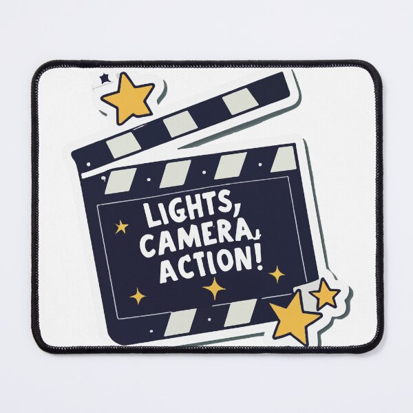 Item preview, Lights, Camera, Action! Hollywood Clapperboard Sticker designed and sold by NiftyWrx.