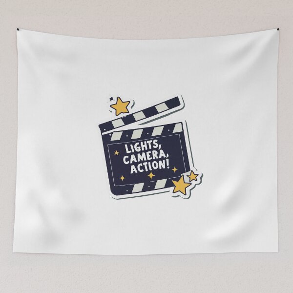 Item preview, Lights, Camera, Action! Hollywood Clapperboard Sticker designed and sold by NiftyWrx.