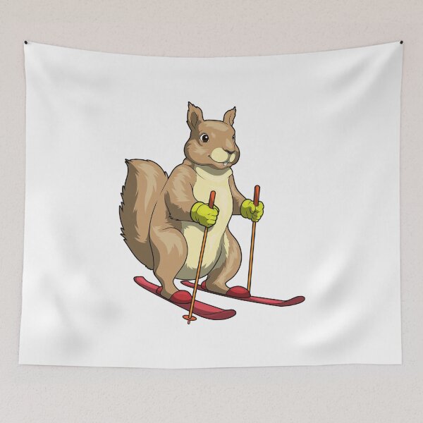 Item preview, Squirrel Skier Ski Winter sports designed and sold by Snabdesign84.