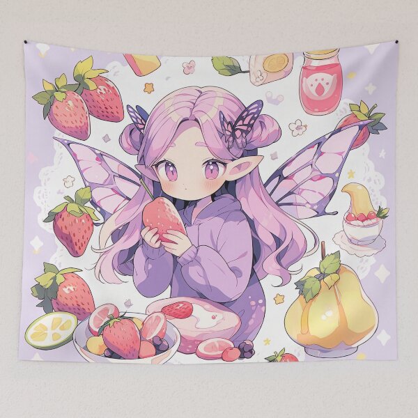 Item preview, Strawberry Fairy Anime Girl designed and sold by bubblegoth.
