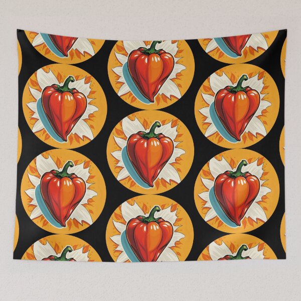 Item preview, Habanero Chili Pepper Red Hot Spicy Flower designed and sold by Lindaco.