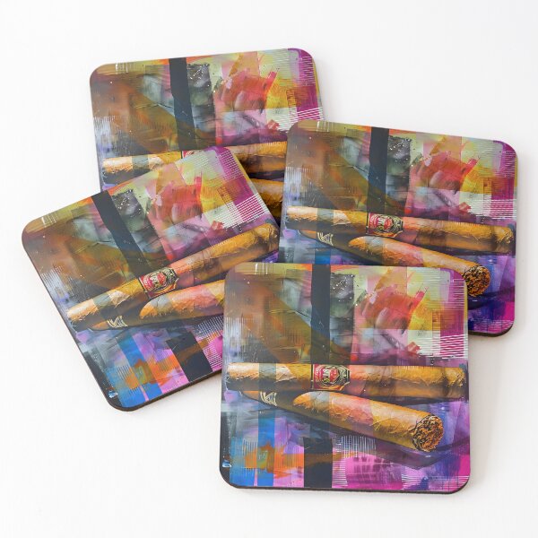 Item preview, Enigmatic Cigar Reverie- Abstract Expressions and Fauvist Hues in a Multifaceted Symphony designed and sold by OlfactoART Studio.
