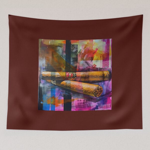 Item preview, Enigmatic Cigar Reverie- Abstract Expressions and Fauvist Hues in a Multifaceted Symphony designed and sold by OlfactoART Studio.