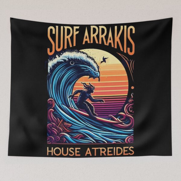 Item preview, Explore Arrakis - Classic Surf Inspired T-Shirt - Sand Dunes - Traditional Sci-Fi - Blue Bird designed and sold by Plazacore.