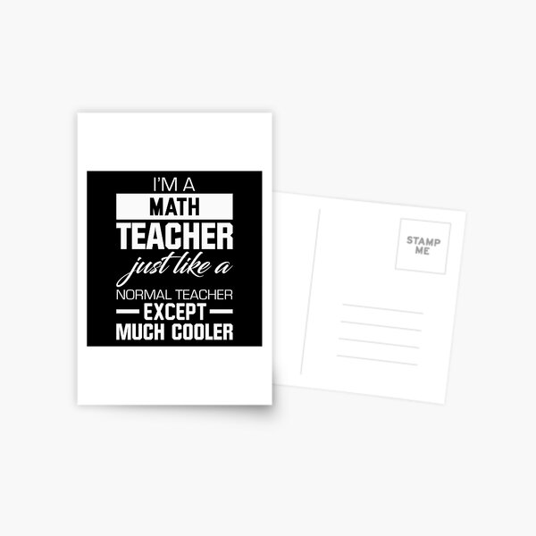 Math Teacher Postcard