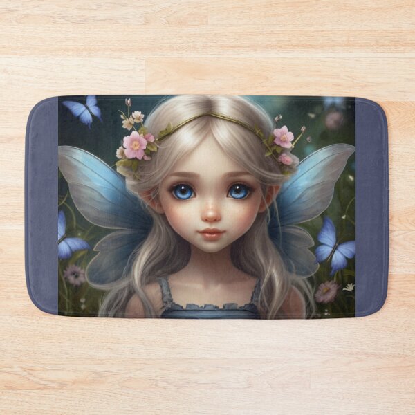 Item preview, Blue-Eyed Fairy and Butterflies designed and sold by T-shirtMill.