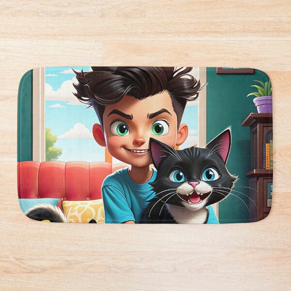Item preview, Crazy Boy's Cat - 1 designed and sold by cyberartstudiox.