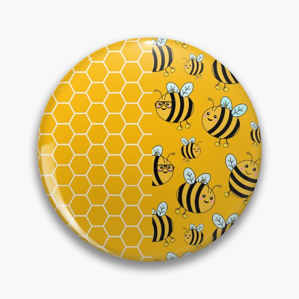 Item preview, Cute Bees and Honeycomb Pattern designed and sold by HotHibiscus.