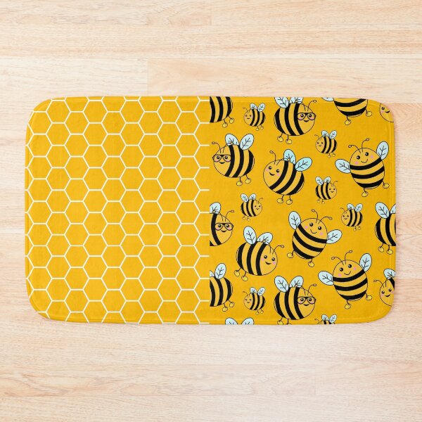 Item preview, Cute Bees and Honeycomb Pattern designed and sold by HotHibiscus.