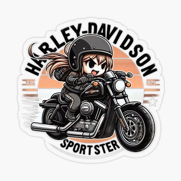 Item preview, Cute Anime Girl in Motorcycle 2-4 designed and sold by edcristian2.