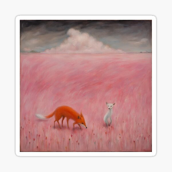Item preview, little fox on field designed and sold by ohsopurposeless.