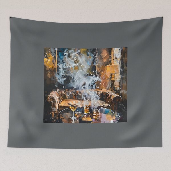 Item preview, Smoky Opulence - Brushstrokes of Luxurious Leather and Masculine Vibes in the Lounge designed and sold by OlfactoART Studio.