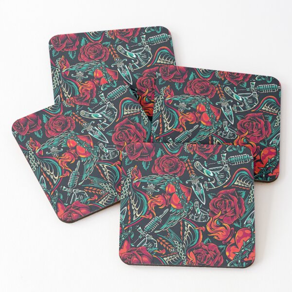 Item preview, Vintage Colorful Tattoos Texture designed and sold by momosstyle.