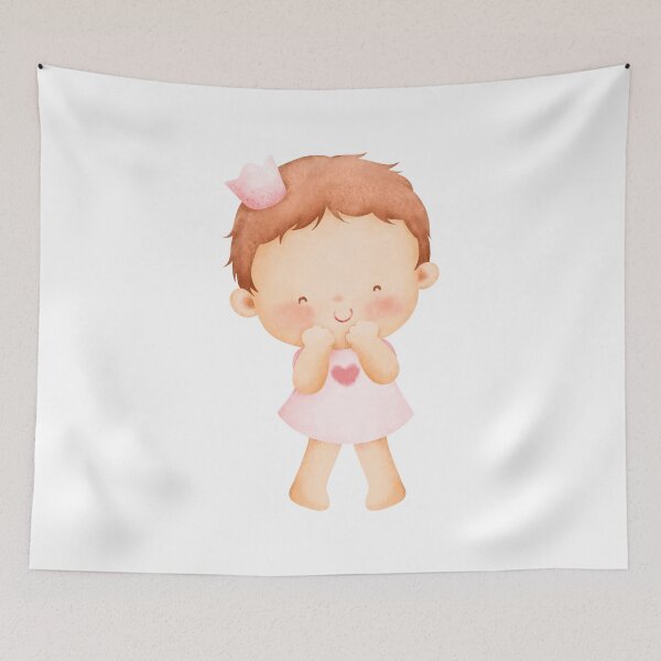 Item preview, Adorable baby girl, Watercolors "Welcome to our family" princess. designed and sold by DamiCrea82.