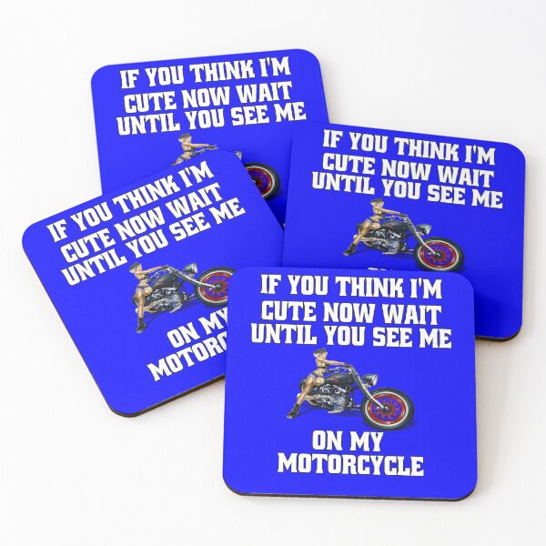 Item preview, Lady Biker Motorcycle Biker Chick If You Think I’m Cute Now, Wait Until You See Me On My Motorcycle designed and sold by fantasticdesign.