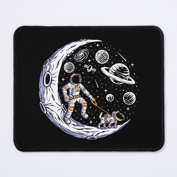 Item preview, Astronaut and dog on the moon designed and sold by FatBirdie.