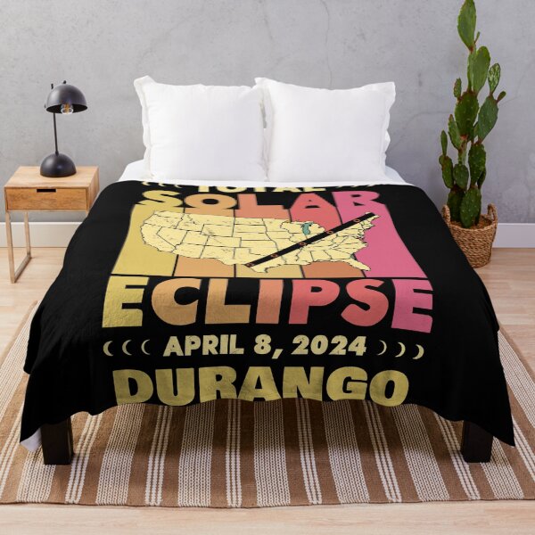 Item preview, Durango Total Solar Eclipse with MAP - in Sun Hues 2024 April 8 designed and sold by EmeraldeaArt.