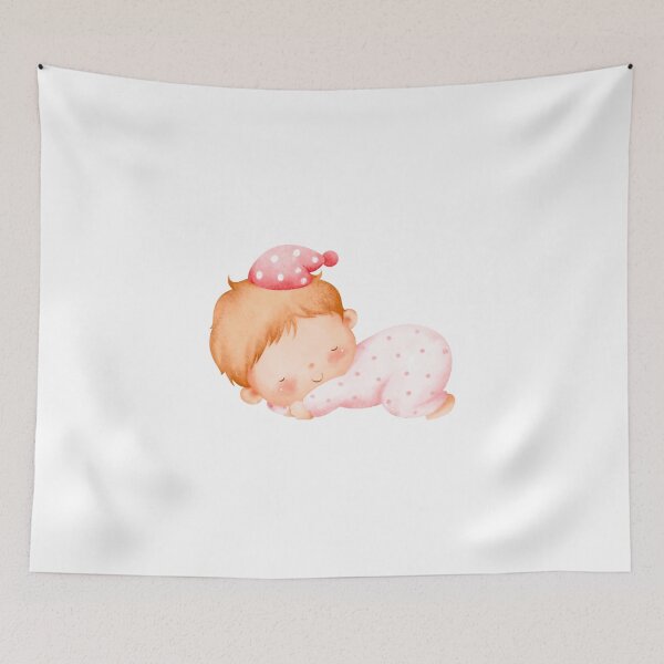 Item preview, Copie de Girl, adorable baby FIFI, Watercolors "Welcome to our family" princess. designed and sold by DamiCrea82.