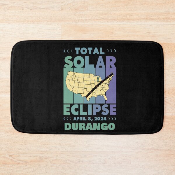 Item preview, Durango Total Solar Eclipse with MAP - in Green and Blue Hues 2024 April 8 designed and sold by EmeraldeaArt.