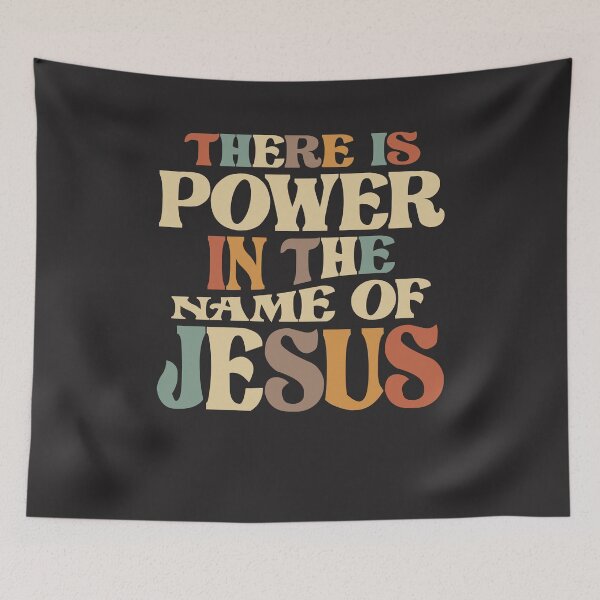 Item preview, Power in Jesus Name Christian Quote designed and sold by cidolopez.